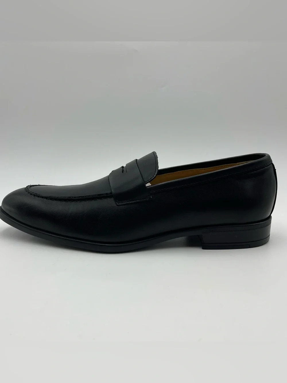 Bruno Magli Men SZ 11 Black Leather Ricci Penny Loafer Shoes -MSRP $395